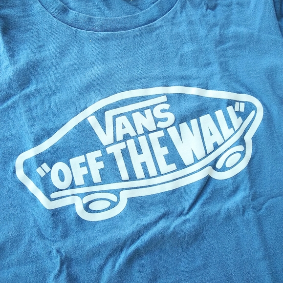 Vans Off the Wall blue t-shirt skateboard - Picture 3 of 7